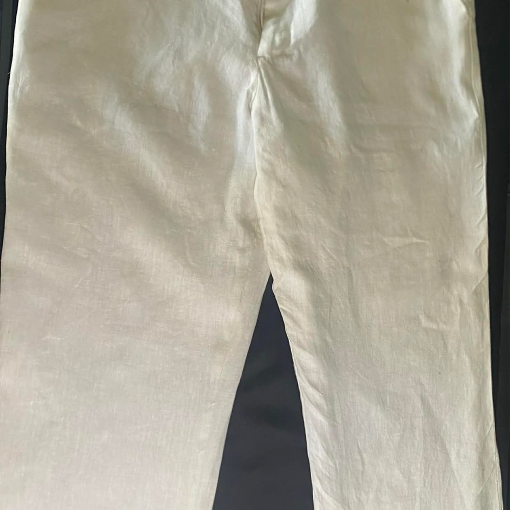 George Womens Light Linen Cream Chinos